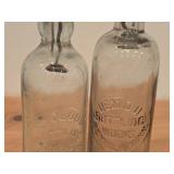 Lot of (2) Vintage Soda Bottles / Hutchinson style