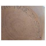 Vintage Hand-Carved Monkey Pod Wood Fruit Bowl Set 5" x 13 1/2"