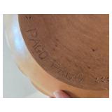 Vintage Hand-Carved Monkey Pod Wood Fruit Bowl Set 5" x 13 1/2"