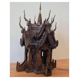 Vintage Hand-Carved Teak Wood Thai Spirit House (San Phra Phum) 16" x 16" x 27"