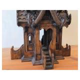 Vintage Hand-Carved Teak Wood Thai Spirit House (San Phra Phum) 16" x 16" x 27"