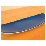 Vintage 12 3/4" Blue Enameled Aluminum Plate by Olden (Norway) / Mid-Century Modern style