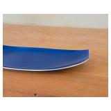 Vintage 12 3/4" Blue Enameled Aluminum Plate by Olden (Norway) / Mid-Century Modern style