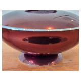 Vintage Brown Enameled Aluminum Covered Bowl by Olden (Norway)