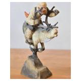 Troll theme Authentic Handpainted / Handcarved Wooden Figurine by Henning Engelsen (Norway)