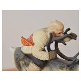 Troll theme Authentic Handpainted / Handcarved Wooden Figurine by Henning Engelsen (Norway)