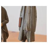 Vintage Hand-carved Wooden Figurines Set of 3 - Folk Art by Norsk Husflid Engros (Norway)