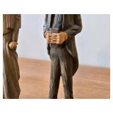 Vintage Hand-carved Wooden Figurines Set of 3 - Folk Art by Norsk Husflid Engros (Norway)