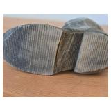 Old Worn Boot theme Hand-carved Wooden Candleholder