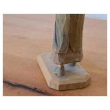 Vintage Old Traveling Couple theme Hand-carved Handpainted Wooden Figurines Set of 2 - Folk Art by Norsk Husflid Engros (Norway)