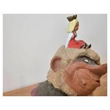 Vintage Princess Troll theme Hand-carved Handpainted Wooden Figurine by Henning (Norway)
