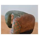 Vintage Troll theme by Anton Sveen Authentic Hand-carved Handpainted Wooden Signed Figurines Set of 2 (Norway)