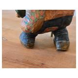 Vintage Troll theme by Anton Sveen Authentic Hand-carved Handpainted Wooden Signed Figurines Set of 2 (Norway)