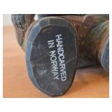 Vintage Troll theme by Ole Oien Authentic Hand-carved Handpainted Wooden Signed Figurine (Askim Norway)