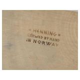 Vintage Man with Axe theme Authentic Hand-carved Handpainted Wooden Figurine by Henning (Norway)