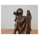 Vintage Medieval Musician theme Hand-carved Wooden Figurine