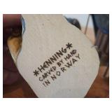 Vintage Authentic Hand-carved Handpainted Wooden Nativity Scene - Shepherds (x2), Wise Man (x1), Rams (x3), Cow (x1) 7-piece by Henning Engelsen (Norway)