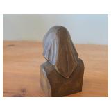 Vintage Old Babushka Lady theme Handcarved Wooden Bust