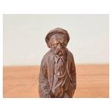 Vintage Old Man theme by Paul E. Caron Authentic Wood Folk Art Sculpture (1960