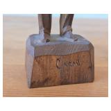 Vintage Old Man theme by Paul E. Caron Authentic Wood Folk Art Sculpture (1960