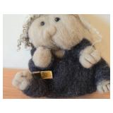 Vintage Troll theme Soft Scuplture by Lillebeth Wang Todal / Handmade Traditional Scandinavian Needled-Felting  style / Norway