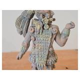 Ancient Mayan Warrior theme Ceramic Figurine