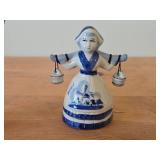 Vintage Water Boy theme Ceramic Figurine Set of 2 / Delft style