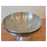 Vintage Pewter Bowl (Norway) 6 1/2" x 10"