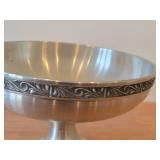 Vintage Pewter Bowl (Norway) 6 1/2" x 10"