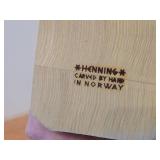 Vintage Norse God Tor theme Authentic Handcarved Hand-painted Wooden Figurine by Henning Engelson (Norway)