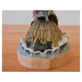 Vintage Legendary Sea Spirit Draugen (from Norwegian Folklore) theme Authentic Handcrafted Hand carved Wooden Collectible Figurine by Henning Engelson (Norway)