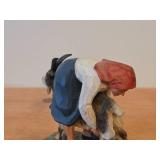 Vintage Milkmaid Milking a Goat theme Handcrafted Figurine by Henning Engelson (Norway)