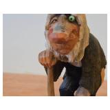 Vintage Norwegian Folk Art Troll theme Authentic Handcarved Hand-painted Wooden Figurine by Henning Engelson (Norway)