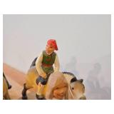 Complete Collection of 11 Authentic Hand Carved Handpainted Wooden Figurines os Traditional Norwegian Wedding Entourage on Horseback by Henning Engelsen of Norway