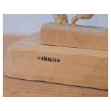 Complete Collection of 11 Authentic Hand Carved Handpainted Wooden Figurines os Traditional Norwegian Wedding Entourage on Horseback by Henning Engelsen of Norway