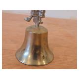 Vintage Witch Riding a Broomstick theme Brass Bell
