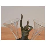 Art Nouvean Figural Vase Set