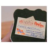 Hand Sculpted and Hand-painted Cottage Figurine Set of 3 - Sorlandshus by Petter - Lillesand Design (1992) (Lilliesand Norway)