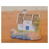 Hand Sculpted and Hand-painted Cottage Figurine Set of 3 - Sorlandshus by Petter - Lillesand Design (1992) (Lilliesand Norway)
