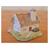 Hand Sculpted and Hand-painted Cottage Figurine Set of 3 - Sorlandshus by Petter - Lillesand Design (1992) (Lilliesand Norway)