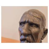 Bronzed Metal Portrait Bust Sculpture of Hans von Armin