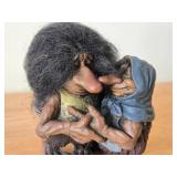 Scandinavian Trolls Embracing theme Figurine by Paul Bonner© Bebe® (Norway)