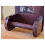 Vintage Scandinavian Troll theme Wooden Toilet Paper Holder by Paul Bonner© Bebe® (Norway)