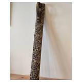 Vintage Hand Carved Wooden Mangle Board (Norwegian Tool for Pressing Linen)