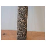 Vintage Hand Carved Wooden Mangle Board (Norwegian Tool for Pressing Linen)