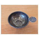 Vintage Silverplated Wine Tastevin with Coin Handle