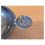 Vintage Silverplated Wine Tastevin with Coin Handle