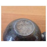 Vintage Silverplated Wine Tastevin with Coin Handle