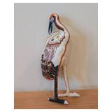 Crowned Crane Brooch - Hand Embroidered