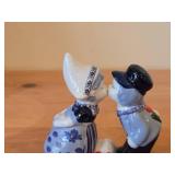 Vintage Holland Boy and Girl Kissing theme Ceramic Figurine